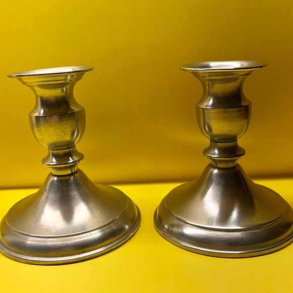 Leonards Pewter Other - Leonard’s Pewter Vintage Candle Holders